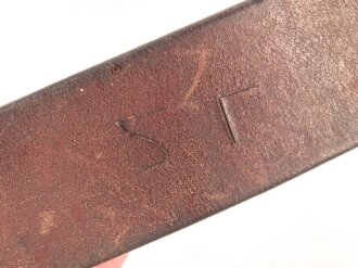 Koppelriemen für Mannschaften der Wehrmacht. Eiserner Gegenhalt, Gesamtlänge 101cm