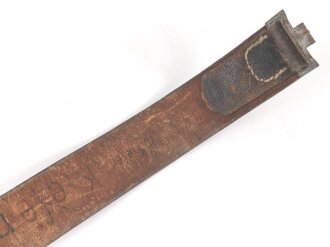 Koppelriemen für Mannschaften der Wehrmacht. Eiserner Gegenhalt, Gesamtlänge 92cm