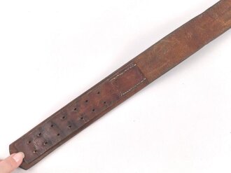 Koppelriemen für Mannschaften der Wehrmacht. Eiserner Gegenhalt, Gesamtlänge 92cm