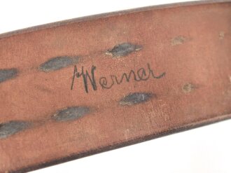Luftschutz,  Koppelriemen für Mannschaften . Eiserner Gegenhalt,datiert 1941, Luftschutz Abnahme. Gesamtlänge 96cm