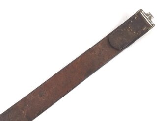 Koppelriemen für Mannschaften der Wehrmacht. Leichtmetall Gegenhalt, datiert 1938, Gesamtlänge 93cm