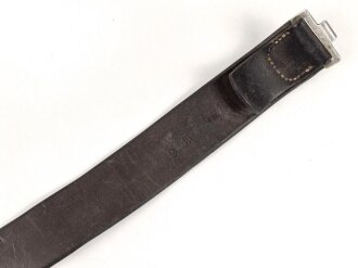Koppelriemen für Mannschaften der Wehrmacht. Leichtmetall Gegenhalt, datiert 1935, Kammerstück I.R. 7. Gesamtlänge 94cm