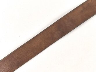 Koppelriemen für Mannschaften der Wehrmacht. Eiserner Gegenhalt, späte Ausführung. Gesamtlänge 89cm