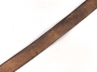 Zweidornkoppel für Offiziere des Heeres. Geschwärztes Leder, Höhe 45mm, Gesamtlänge 113cm