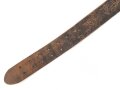 Zweidornkoppel für Offiziere des Heeres. Geschwärztes Leder, Höhe 45mm, Gesamtlänge 113cm