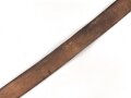 Zweidornkoppel für Offiziere des Heeres. Geschwärztes Leder, Höhe 45mm, Gesamtlänge 113cm