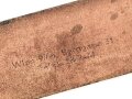 Zweidornkoppel für Offiziere des Heeres. Geschwärztes Leder, Höhe 45mm, Gesamtlänge 113cm
