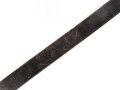 Zweidornkoppel für Führer von Parteiverbänden. Schwarzes Leder, Höhe 44mm, die Schließe und der Riemen mit RZM Markierung.  Gesamtlänge 112cm