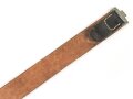 Koppelriemen für Mannschaften der Wehrmacht. Datiert 1942, eiserner Gegenhalt, Gesamtlänge 105cm