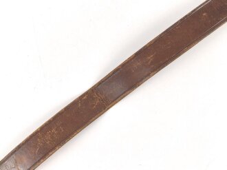 Koppelriemen für Angehörige von Parteiverbänden. Ungeschwärztes Leder, Gesamtlänge 95cm,  defekt