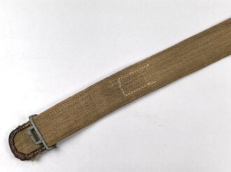 Afrikakorps, Feldbinde für Offiziere des Heeres. Getragenes Stück , datiert 1941. Gesamtlänge 100cm, das Schloss grob entnazifiziert