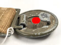 Afrikakorps, Feldbinde für Offiziere des Heeres. Getragenes Stück , datiert 1941. Gesamtlänge 100cm, das Schloss grob entnazifiziert