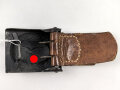 Luftwaffe, Koppelschloss für Mannschaften . Eisen, Originallack. Lederzunge von J.C. Maelicke Berlin 1941. Wohl ungetragenes Stück