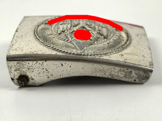 Koppelschloss für Angehörige der Hitlerjugend. Eisen vernickelt, RZM M4/39 Assmann
