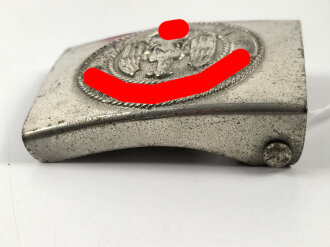 Koppelschloss für Angehörige der Hitlerjugend. Eisen vernickelt, RZM M4/39 Assmann