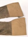 Paar Handschuhe für Kradmelder der Wehrmacht. Sandfarbenes, relativ dünnes Material, datiert 1943. Habe ich noch nie gesehen
