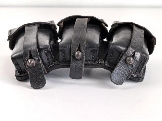 Patronentasche zum K98 Wehrmacht ( für 6 Ladestreifen) Leder trocken, mit Reichsbetriebsnummer