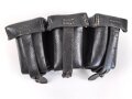 Patronentasche zum K98 Wehrmacht ( für 6 Ladestreifen) Leder trocken, mit Reichsbetriebsnummer