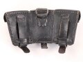 Patronentasche zum K98 Wehrmacht ( für 6 Ladestreifen) Leder trocken, mit Reichsbetriebsnummer