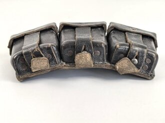 Patronentasche zum K98 Wehrmacht ( für 6 Ladestreifen) Genietetes Stück mit Reichsbetriebsnummer