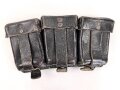 Patronentasche zum K98 Wehrmacht ( für 6 Ladestreifen) Genietetes Stück mit Reichsbetriebsnummer