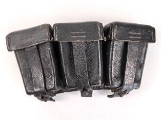 Patronentasche zum K98 Wehrmacht ( für 6 Ladestreifen) Datiert 1940, angetrocknetes leder