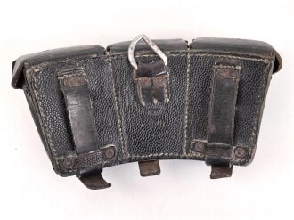 Patronentasche zum K98 Wehrmacht ( für 6 Ladestreifen) Datiert 1940, angetrocknetes leder