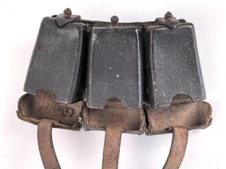Patronentasche zum K98 Wehrmacht ( für 6 Ladestreifen) Datiert 1940, angetrocknetes leder