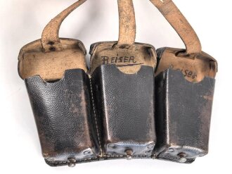 Patronentasche zum K98 Wehrmacht ( für 6 Ladestreifen) Guter Gesamtzustand,  mit Reichsbetriebsnummer