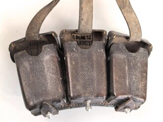 Luftwaffe,  Patronentasche zum K98 Wehrmacht ( für 6 Ladestreifen) Guter Gesamtzustand, ungeschwärztes Kammerstück von 1939