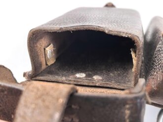 Patronentasche zum K98 Wehrmacht ( für 6 Ladestreifen) Ungeschwärztes Stück, datiert 1938