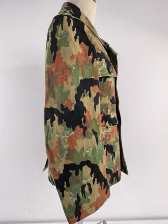 Waffen SS, Tarnfeldbluse im Leibermuster. Ältere Museumsanfertigung