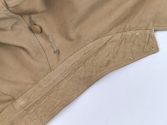 Tropenfeldbluse im Stil der Luftwaffe. Vermutlich ursprünglich Französisch ? , mit deutscher Stempelung versehen