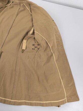 Tropenfeldbluse im Stil der Luftwaffe. Vermutlich ursprünglich Französisch ? , mit deutscher Stempelung versehen