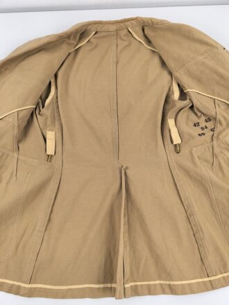 Tropenfeldbluse im Stil der Luftwaffe. Vermutlich ursprünglich Französisch ? , mit deutscher Stempelung versehen