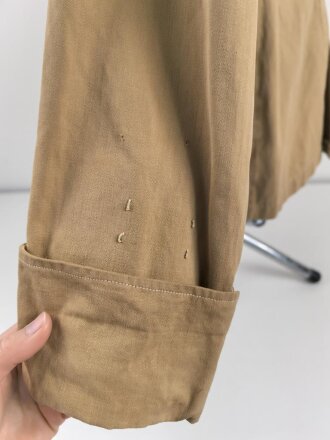 Tropenfeldbluse im Stil der Luftwaffe. Vermutlich ursprünglich Französisch ? , mit deutscher Stempelung versehen