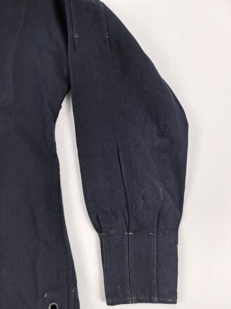 Kriegsmarine, blaues Hemd für Mannschaften. Stärker getragenes Stück