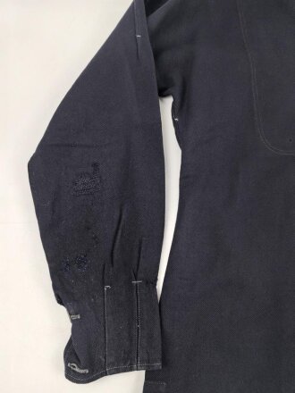 Kriegsmarine, blaues Hemd für Mannschaften. Stärker getragenes Stück