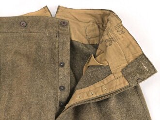 Reichsarbeitsdienst, gerade Hose für Mannschaften. Guter Zustand, datiert 1939