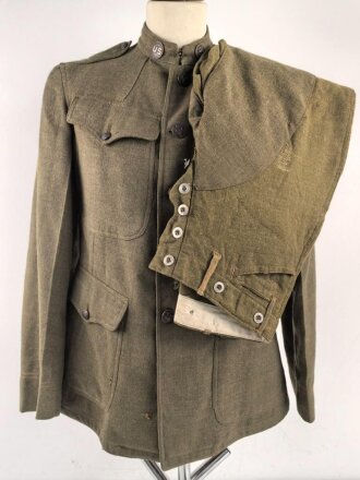 U.S. Army 1. Weltkrieg, Feldbluse mit Hose in gutem Zustand