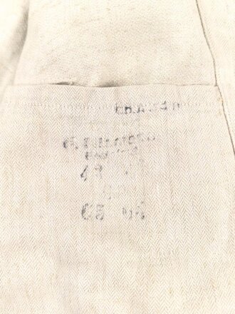 Luftwaffe Drillichjacke . getragenes Kammerstück in gutem Zustand