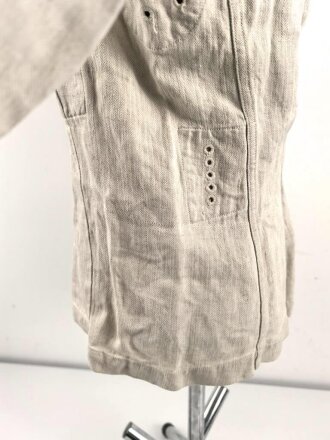Luftwaffe Drillichjacke . getragenes Kammerstück in gutem Zustand