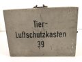 Tier Luftschutzkasten 39. das Inhaltsverzeichniss mit Druckvermerk von 1942. Ungereinigtes Stück
