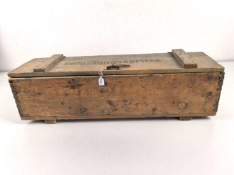 Gasschutz / Luftschutz Entgiftungsspritze in Umverpackung, ungebrauchtes Stück, die Gebrauchsanweisung mit Druckvermerk von 1944