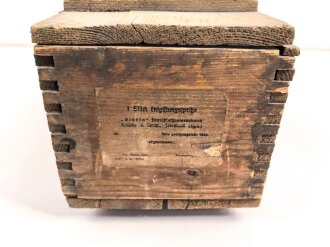 Gasschutz / Luftschutz Entgiftungsspritze in Umverpackung, ungebrauchtes Stück, die Gebrauchsanweisung mit Druckvermerk von 1944