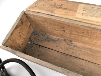 Gasschutz / Luftschutz Entgiftungsspritze in Umverpackung, ungebrauchtes Stück, die Gebrauchsanweisung mit Druckvermerk von 1944