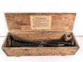 Gasschutz / Luftschutz Entgiftungsspritze in Umverpackung, ungebrauchtes Stück, die Gebrauchsanweisung mit Druckvermerk von 1944