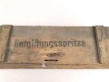 Gasschutz / Luftschutz Entgiftungsspritze in Umverpackung, ungebrauchtes Stück, die Gebrauchsanweisung mit Druckvermerk von 1944