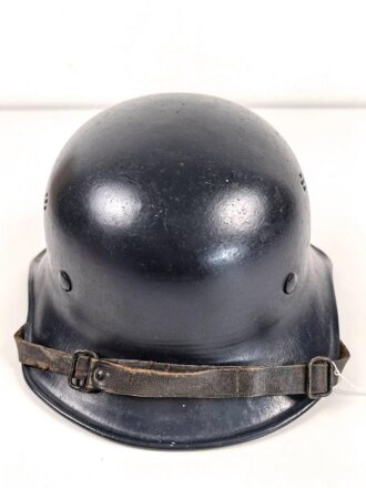 Stahlhelm Luftschutz. Einteiliges Modell, Originallack, hatte nie ein Emblem