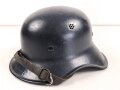 Stahlhelm Luftschutz. Einteiliges Modell, Originallack, hatte nie ein Emblem